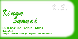 kinga samuel business card